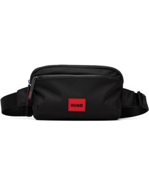 HUGO Canvas Belt Bag - Black