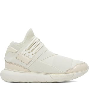 Y-3 オフホワイト Qasa スニーカー - ブラック