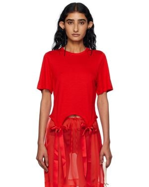 Simone Rocha Easy Bow-Detail Short-Sleeve T-Shirt - Red