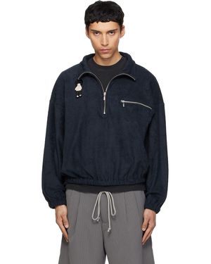 Song For The Mute Zip Funnel Sweatshirt - Blue