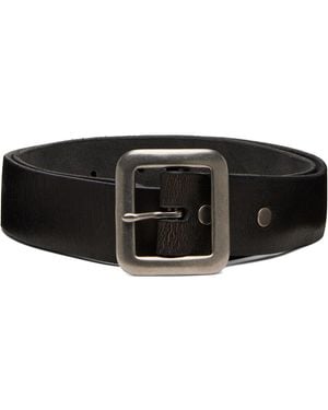 RRL Hand-Burnished Leather Belt - Black