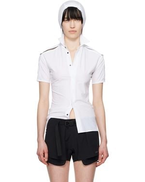 JOHANNA Paris ホワイト フード付き Tシャツ - ブラック