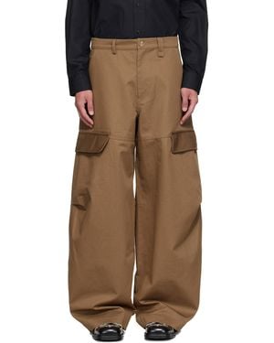 Simone Rocha Balloon Knee Pleat Cargo Trousers - Brown