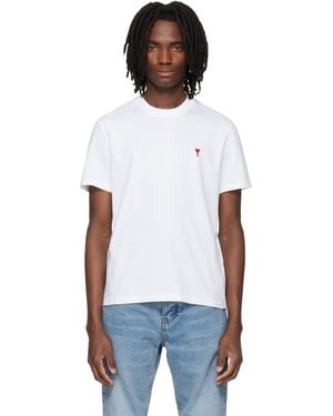 Ami Paris Cotton Ami De Coeur T-Shirt - White