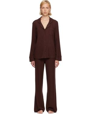 Skims Pyjama Brun - Rouge