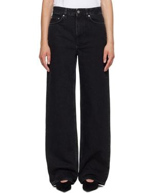 Loulou de Saison Mico Wide Leg Jeans - Black