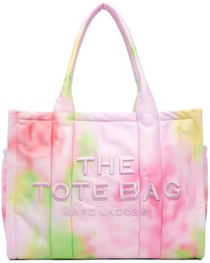 Marc Jacobs 'The Blurred Floral Large Puffy Nylon' Tote - Pink