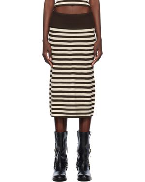 Frankie's Bikinis Bella Hadid Edition Tucker Knit Midi Skirt - Black
