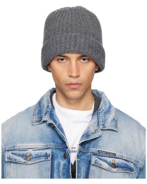 Maison Margiela Ribbed Beanie - Blue