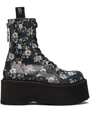R13 Off- Double Stack Boots - Black