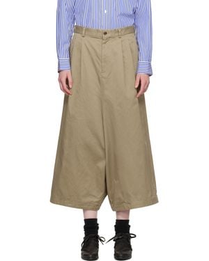 Comme des Garçons Cotton Twill Garment Washed Pants - Natural