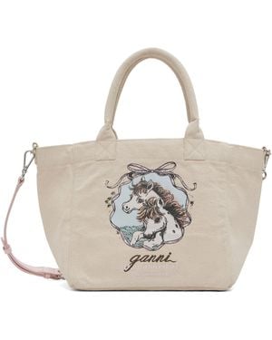 Ganni Small Easy Shopper Tote - Metallic