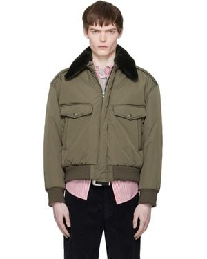 Commission Khaki Midtown Nylon Bomber Jacket - Green