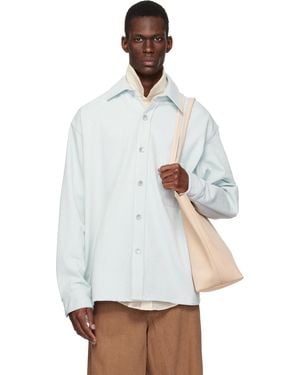 colbo Surchemise Surdimensionnée Bleue En Denim - Blanc