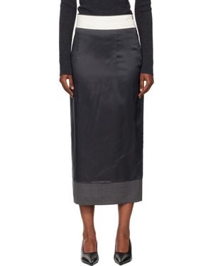 Rohe Inside-Out Midi Skirt - Black