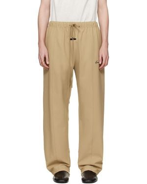 Fear Of God Tan Signature Track Trousers - Natural
