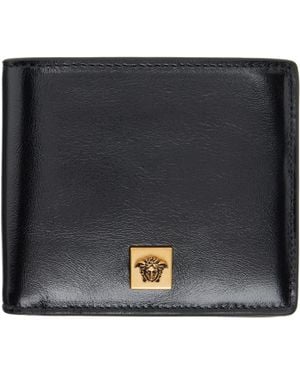 Versace Severine Leather Bifold Wallet - Black