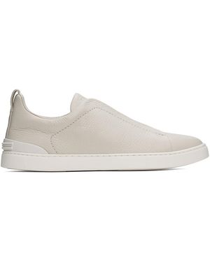 ZEGNA Off-white Triple Stitch Trainers - Black