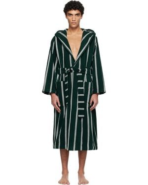 Tekla Terry Hooded Bathrobe - Black