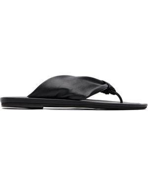 Loulou de Saison Agora Nappa Leather Flip-Flops - Black