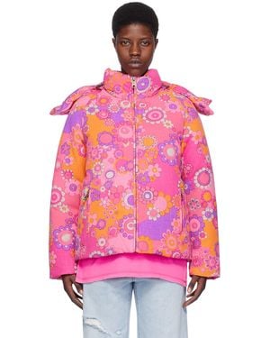ERL Pink Floral Down Jacket