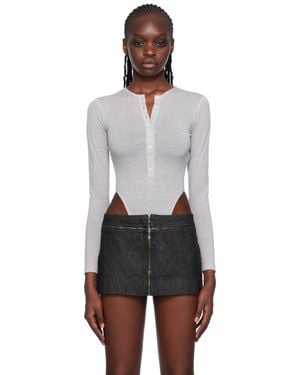 Miaou Grey Carrie Bodysuit - Black