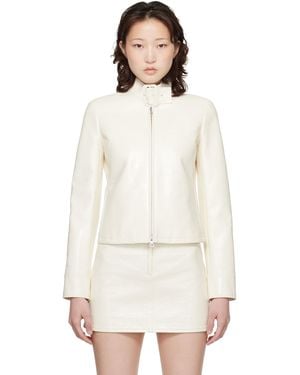 Courreges Off- City Vinyl Jacket - White