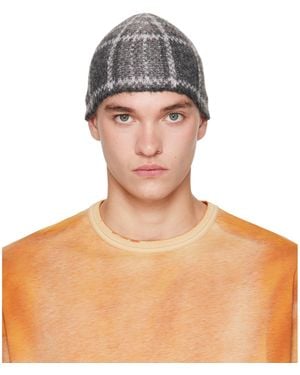 Our Legacy Knit Check Beanie - Multicolour