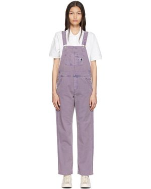Carhartt Salopette mauve en coton - Violet