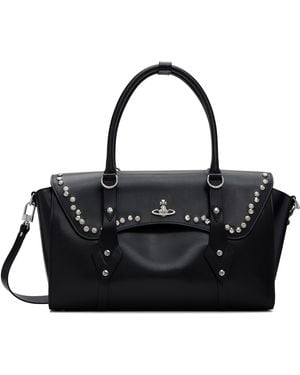 Vivienne Westwood Blcak Bettina Medium Hand Bag - Black