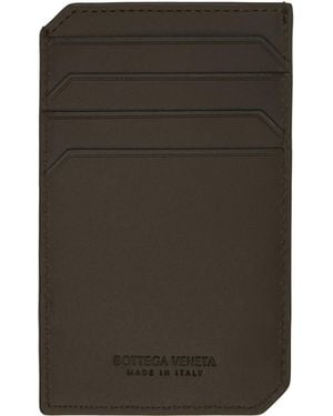 Bottega Veneta Khaki Intrecciato Piccolo Vertical Card Holder - Green