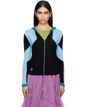 Kiko Kostadinov Quimby Fitted Knit Hoodie - Black