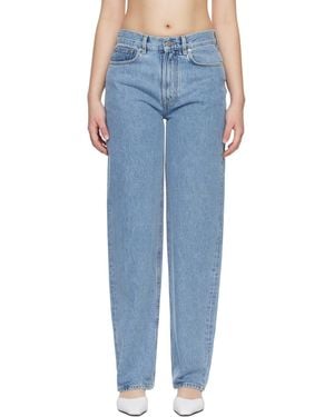 Loulou de Saison Samur Lds Organic Denim Boyfriend Jeans - Blue