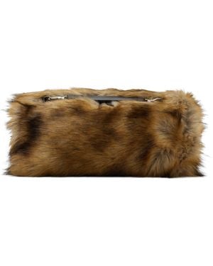 Toga Hand Faux-Fur Bag - Black