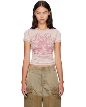 DIESEL Slim Jersey Print & Studs T-Shirt - Multicolor