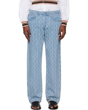 Dries Van Noten Printed Jeans - Blue