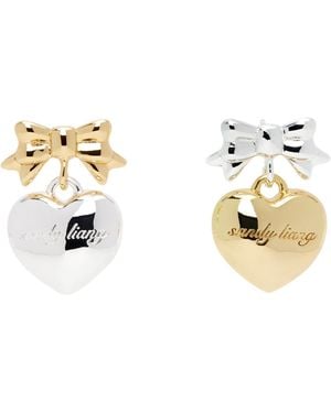 Sandy Liang Ballerina Earrings - Metallic