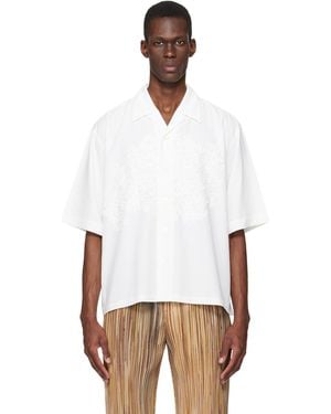 Homme Plissé Issey Miyake Embroidery Press Shirt - White