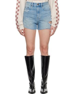 Ksubi Rise N Hi Kut Out Surge Shorts - Blue