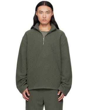 Rier Khaki Fleece Jumper - Green