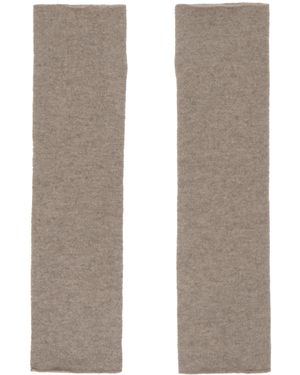 Lisa Yang Taupe Aspen Arm Warmers - Multicolour