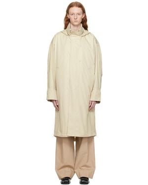 WOOYOUNGMI Beige Hooded Coat - Natural
