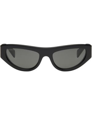 Gucci ブラック キャットアイフレーム サングラス
