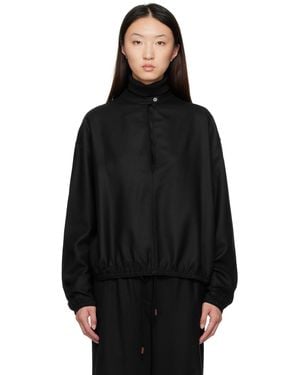 LE17SEPTEMBRE Layered Neck Jumper - Black