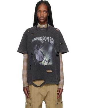 ANDERSSON BELL Layered Live Printed T-Shirt Set - Black