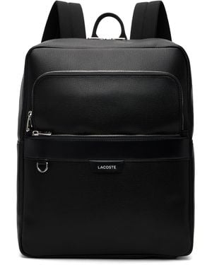 Lacoste Ossian Leather Backpack - Black