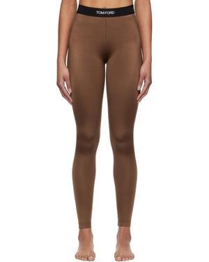 Tom Ford ブラウン Signature ラストラス レギンス - マルチカラー