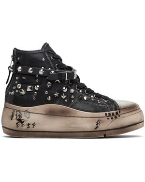R13 Kurt High Top Trainers - Black