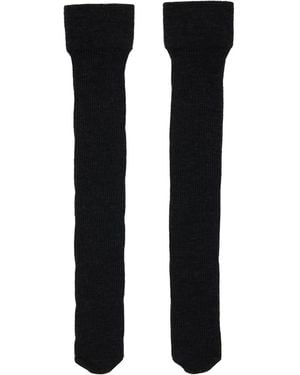 Swedish Stockings Diana Ribbed Wool Knee-High Socks - Black