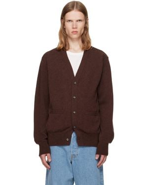 vowels Alpaca Cardigan - Brown